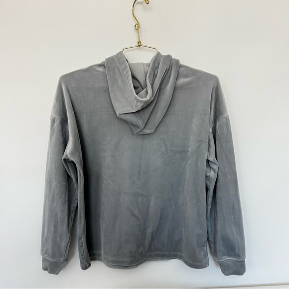 Loft Set Gray Velour Hoodie and Joggers Pants Size XS Loose Fit Loungewear - Picture 8 of 10
